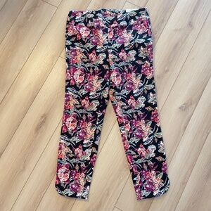 Soft Surroundings Slim Ankle Pink Floral Pants - NWT $89
